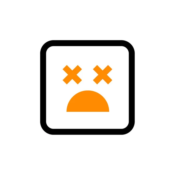 Emoji Quadratische Symbol Vektor Illustration Design — Stockvektor