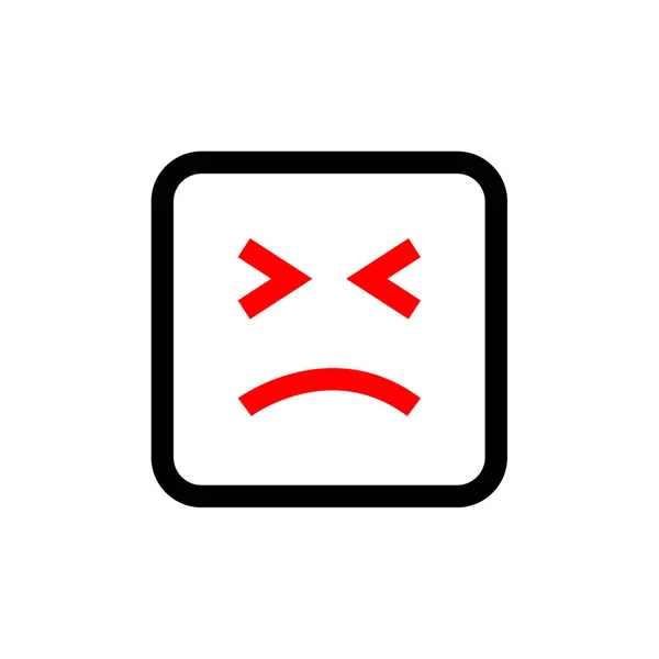 Icono Cuadrado Emoji Diseño Ilustración Vectorial — Vector de stock