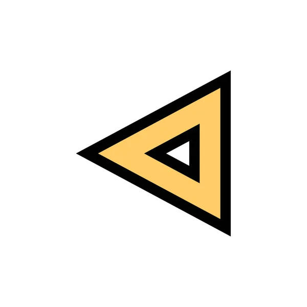 Треугольник Геометрическая Форма Шаблон Векторной Иллюстрации Логотипа Линии Вектор Плоской — стоковый вектор