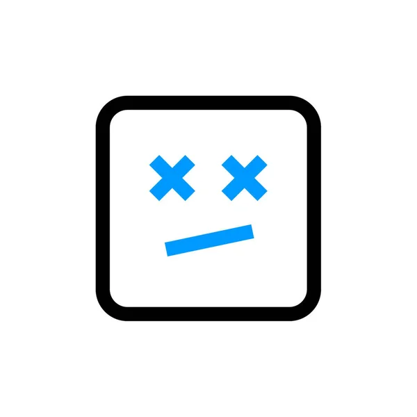 Emoji Square Icon Vector Illustration Design — Stock Vector