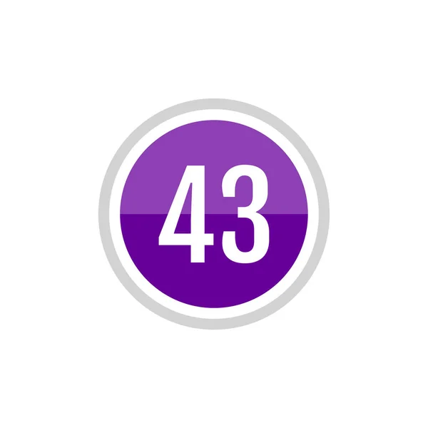 43号圆形图标 简单的网络按钮 — 图库矢量图片