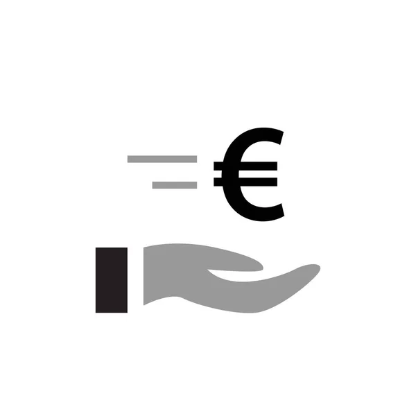 Euro Sign Icon Concept Vector Illustration — Stock Vector