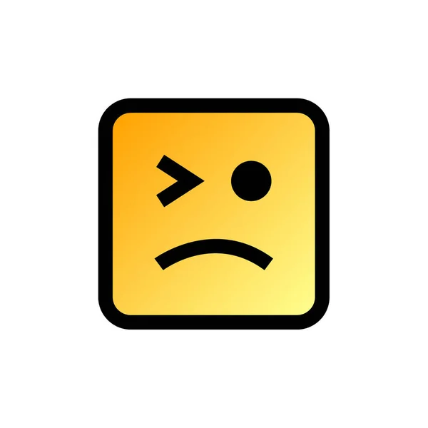 Εικονίδιο Emoji Τετράγωνο Διανυσματικό Σχέδιο Απεικόνισης — Διανυσματικό Αρχείο