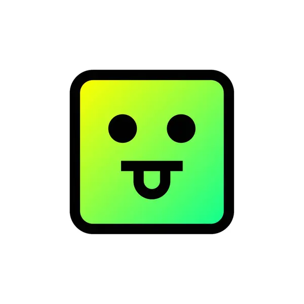 Emoji Quadratische Symbol Vektor Illustration Design — Stockvektor