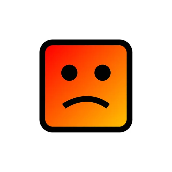 Icono Cuadrado Emoji Diseño Ilustración Vectorial — Vector de stock