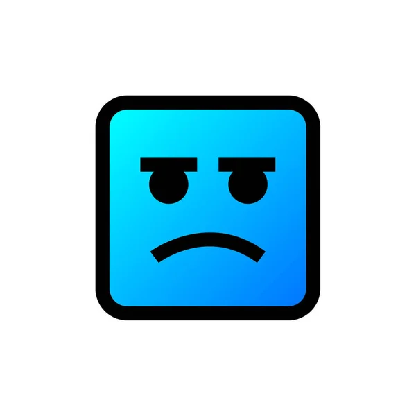 Emoji Vierkante Icoon Vector Illustratie Ontwerp — Stockvector