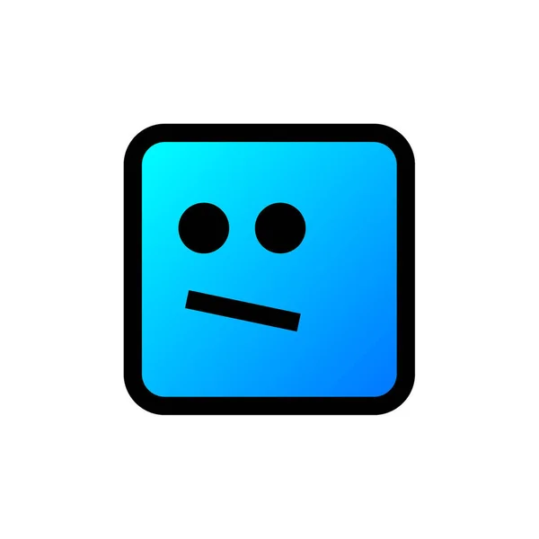 Emoji Fyrkantig Ikon Vektor Illustration Design — Stock vektor