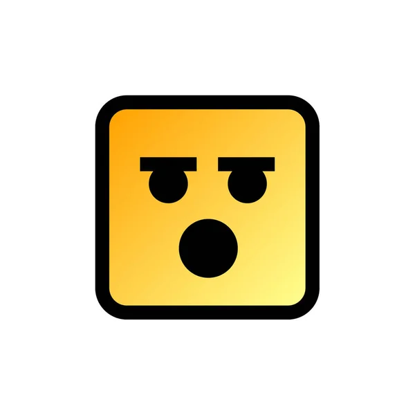Icono Cuadrado Emoji Diseño Ilustración Vectorial — Archivo Imágenes Vectoriales
