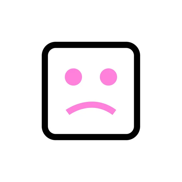 Icona Quadrata Emoji Disegno Illustrazione Vettoriale — Vettoriale Stock