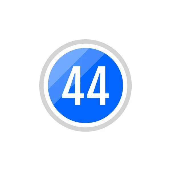 ブルーラウンドベクトルイラスト 番号44のアイコン — ストックベクタ