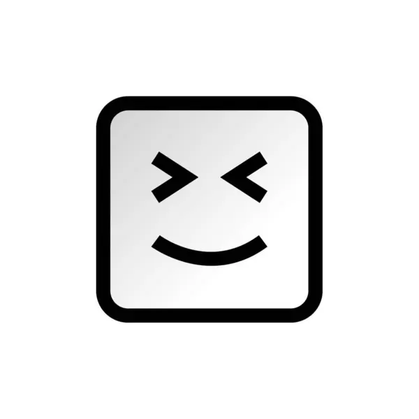 Emoji Vierkante Icoon Vector Illustratie Ontwerp — Stockvector