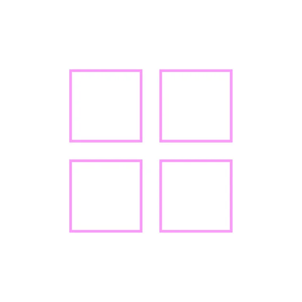 Κενό Τετράγωνο Πλαίσιο Ροζ Φόντο — Διανυσματικό Αρχείο