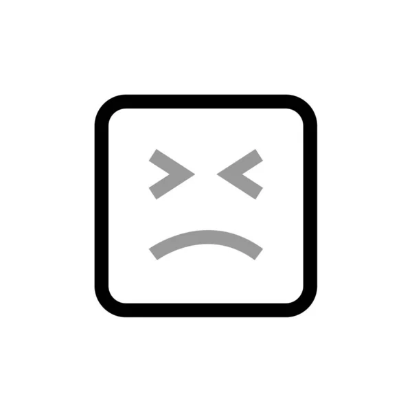 Emoji Glyph Επίπεδη Εικόνα Διανυσματική Ilustration — Διανυσματικό Αρχείο