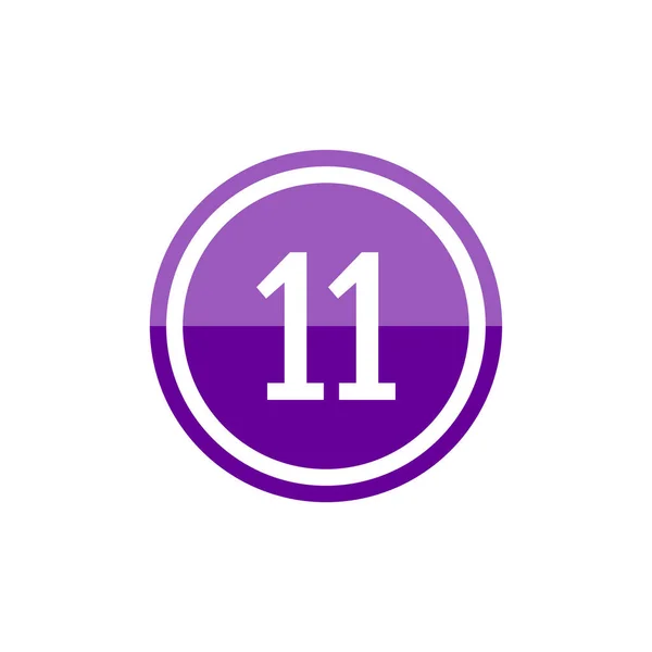 圆形玻璃紫色矢量符号图标11号 — 图库矢量图片