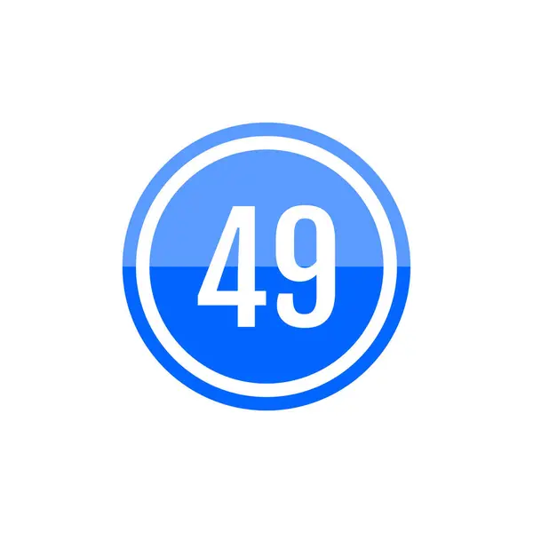 49号蓝色圆形矢量符号图标 — 图库矢量图片