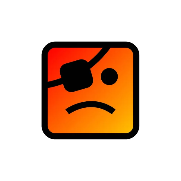 Emoji Glyphe Icône Plate Ilustration Vectorielle — Image vectorielle