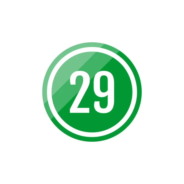 Green Vector Illustration Sign Icon Number — Stock Vector