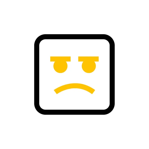 Emoji Glyph Ikon Datar Ilustrasi Vektor - Stok Vektor