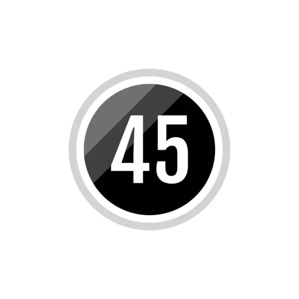 ブラックラウンドベクトルイラスト 番号45のアイコン — ストックベクタ