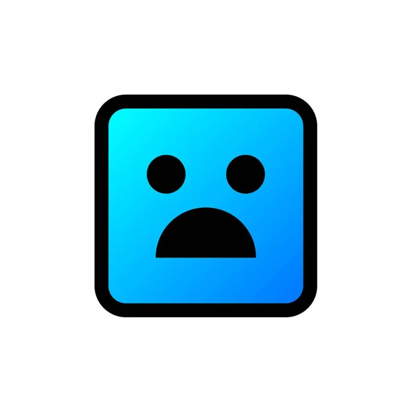 Icona Piatta Del Glifo Emoji Ilustrazione Vettoriale — Vettoriale Stock