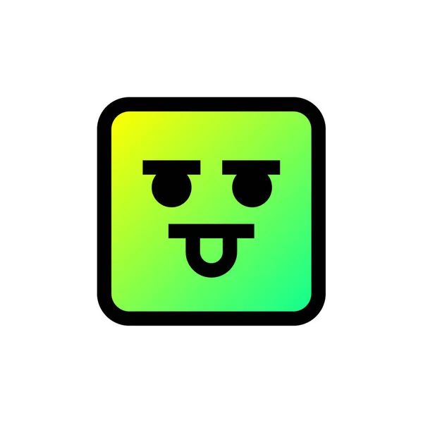 Icono Plano Glifo Emoji Ilustración Vectorial — Vector de stock