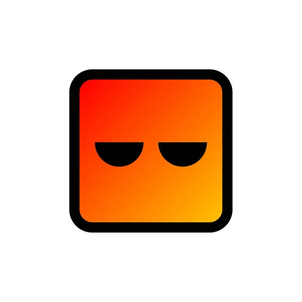 Emoji Glyf Platt Ikon Vektor Ilustration — Stock vektor