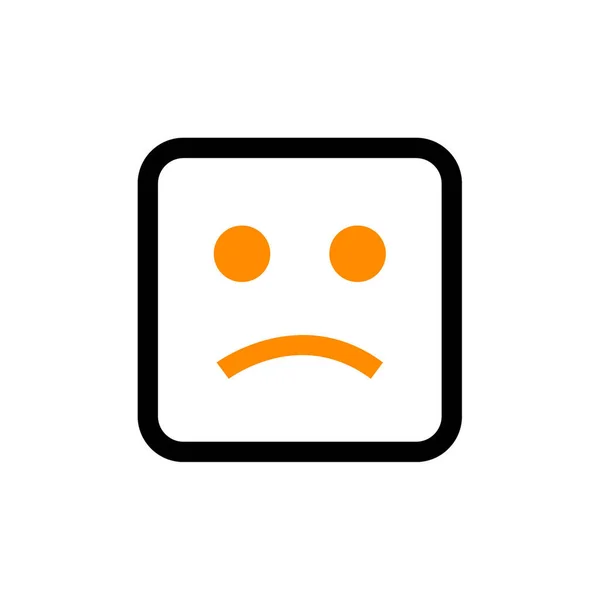 Icono Plano Glifo Emoji Ilustración Vectorial — Vector de stock