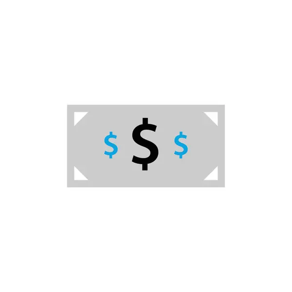 Dollar Icône Signe Vectoriel Illustration — Image vectorielle