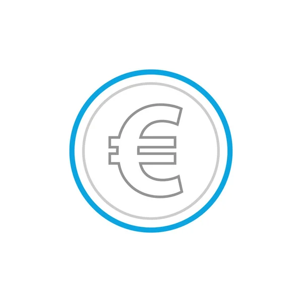 Euro Signe Icône Concept Vectoriel Illustration — Image vectorielle