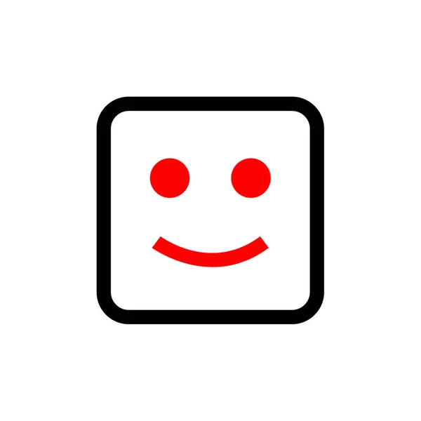 Emoji Glyph Platte Icoon Vector Ilustratie — Stockvector