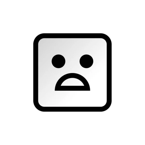 Emoji Glifo Ícone Plano Ilustração Vetorial — Vetor de Stock