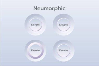 Web Tasarımı İçin 3B Neumorphic Botton.