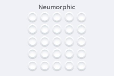 Web Tasarımı İçin 3B Neumorphic Botton.