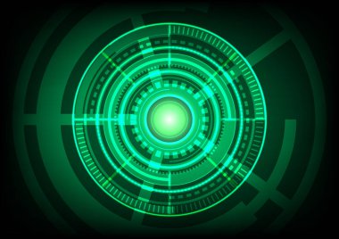 Bilim Kurgu Modern Kullanıcı Arayüzü Elementleri. Gelecekçi Soyut Yapılandırma. UI oyunu için iyi. Veri bilgi grafikleri için çember elemanları. Vektör İllüstrasyonu.