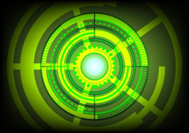 Bilim Kurgu Modern Kullanıcı Arayüzü Elementleri. Gelecekçi Soyut Yapılandırma. UI oyunu için iyi. Veri bilgi grafikleri için çember elemanları. Vektör İllüstrasyonu.