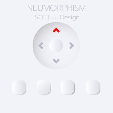 3D Neumorphic Soft UI Design. 3D Bottons.