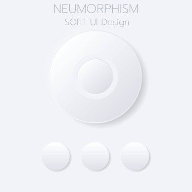 3D Neumorphic Soft UI Design. 3D Bottons.