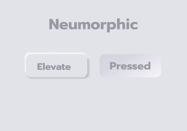 3D Neumorphic Soft UI Design. 3D Bottons.