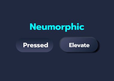 3D Neumorphic Soft UI Design. 3D Bottons.