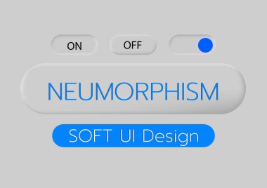 3D Neumorphic Soft UI Design. 3D Bottons.