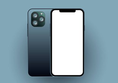 Akıllı telefon Mockup. Cep telefonu. Telefonunuz var. Gerçekçi vektör illüstrasyonu.