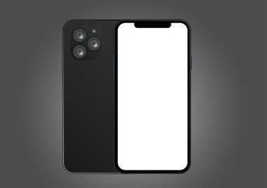 Akıllı telefon Mockup. Cep telefonu. Telefonunuz var. Gerçekçi vektör illüstrasyonu.