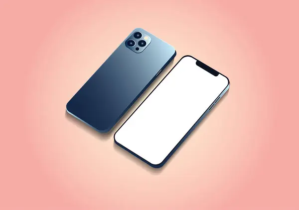 Akıllı telefon Mockup. Cep telefonu. Telefonunuz var. Gerçekçi vektör illüstrasyonu.