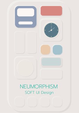 3D Neumorphic Soft UI Design. 3D Bottons.