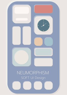 3D Neumorphic Soft UI Design. 3D Bottons.