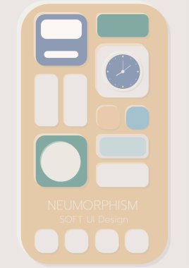 3D Neumorphic Soft UI Design. 3D Bottons.