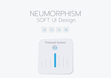 3D Neumorphic Soft UI Design. 3D Bottons.