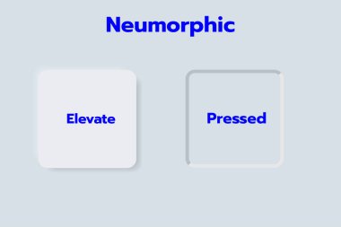 3D Neumorphic Soft UI Design. 3D Bottons.