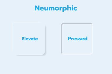 3D Neumorphic Soft UI Design. 3D Bottons.