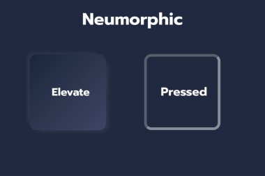 3D Neumorphic Soft UI Design. 3D Bottons.
